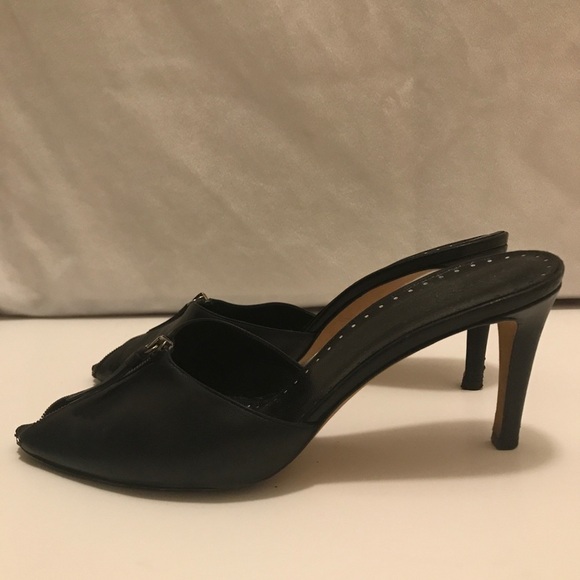 VTG Yves Saint Laurent Zipper Peep Toe Heels - Picture 3 of 10